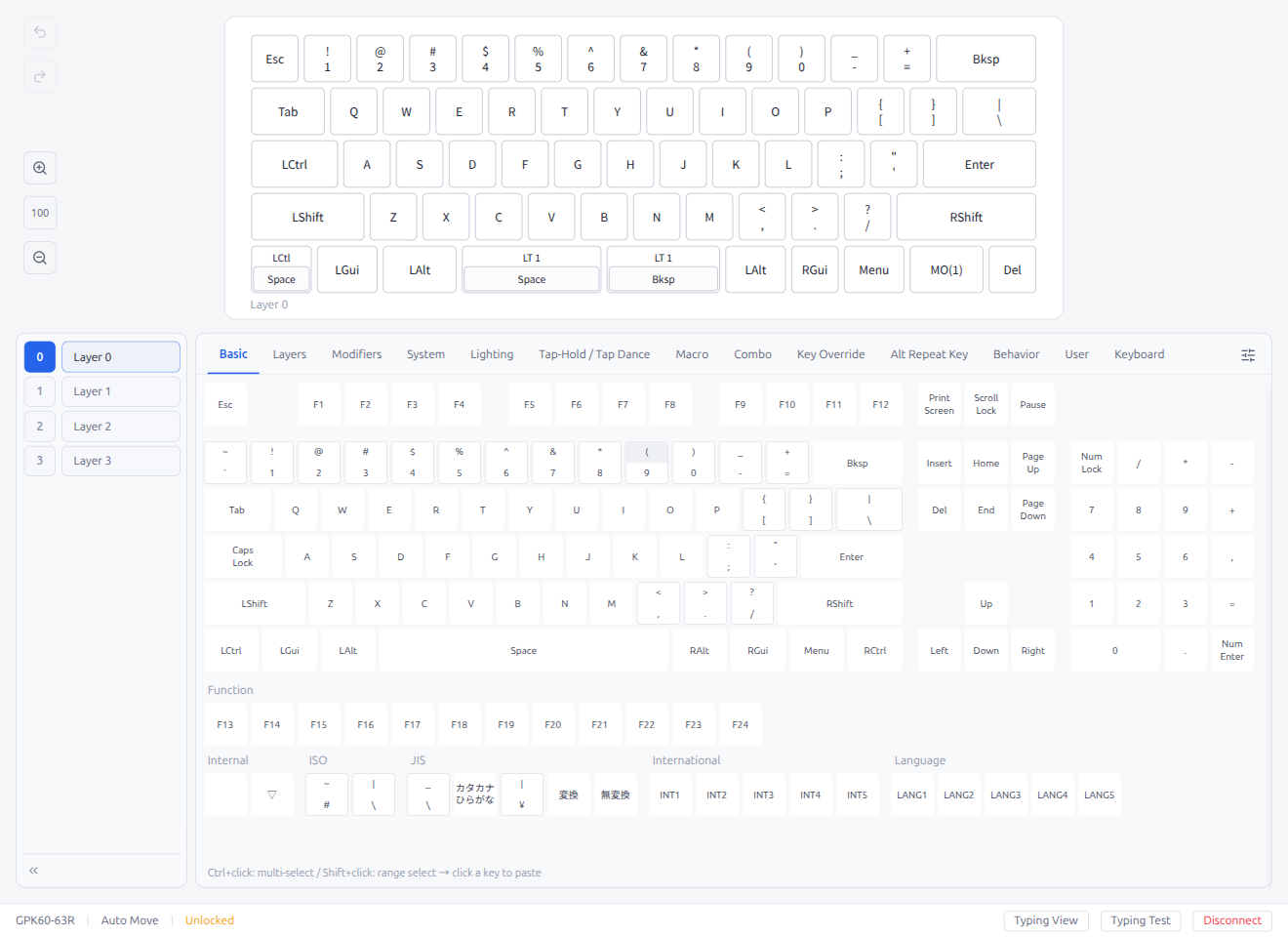 Keymap Editor Overview