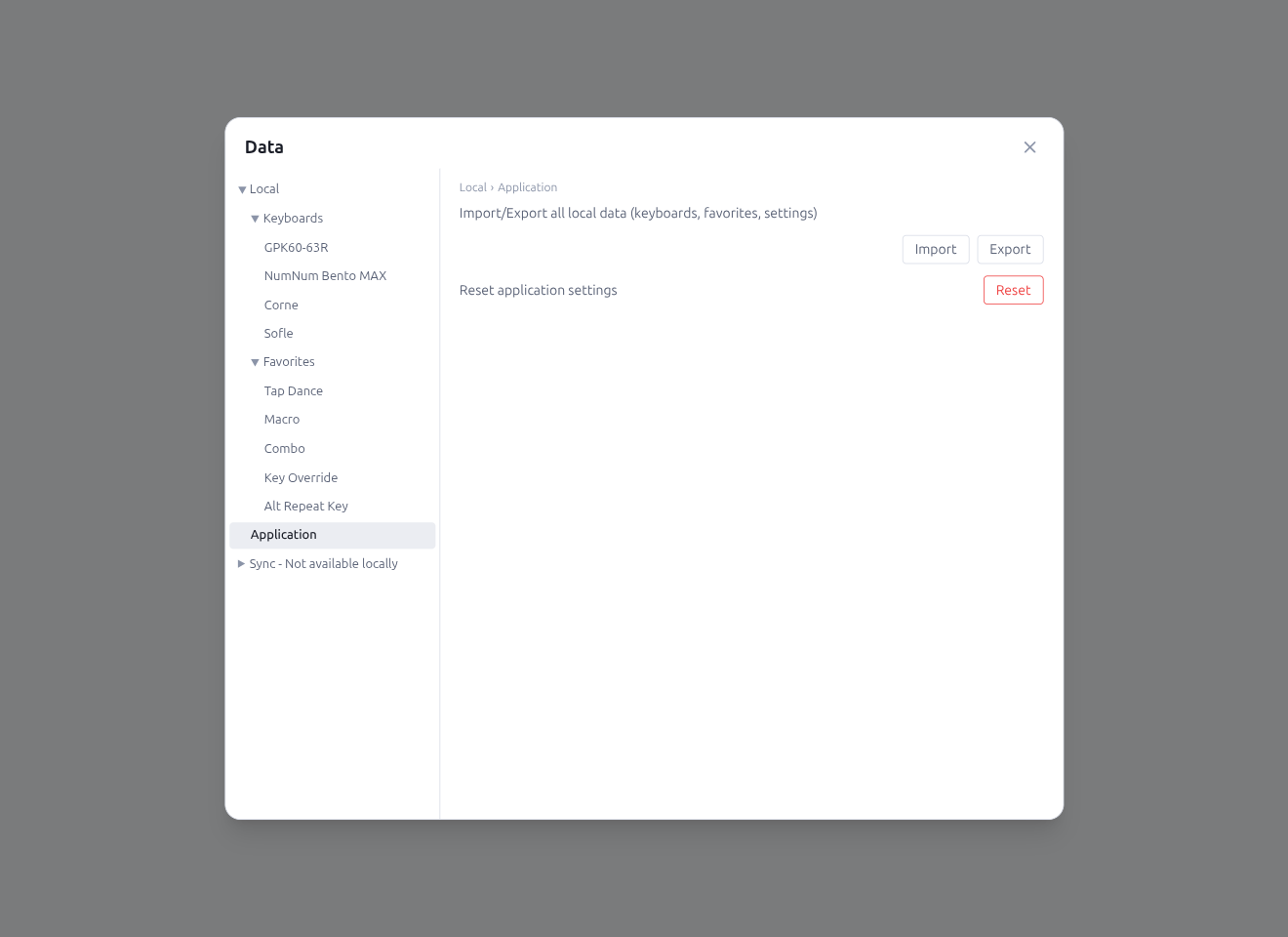 Data — Application