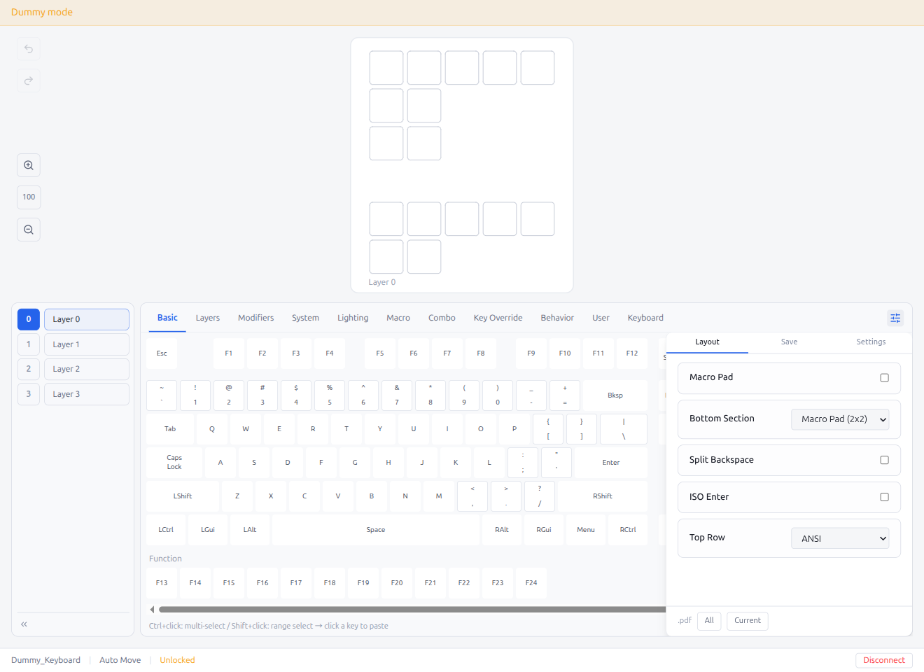 Layout Options Changed